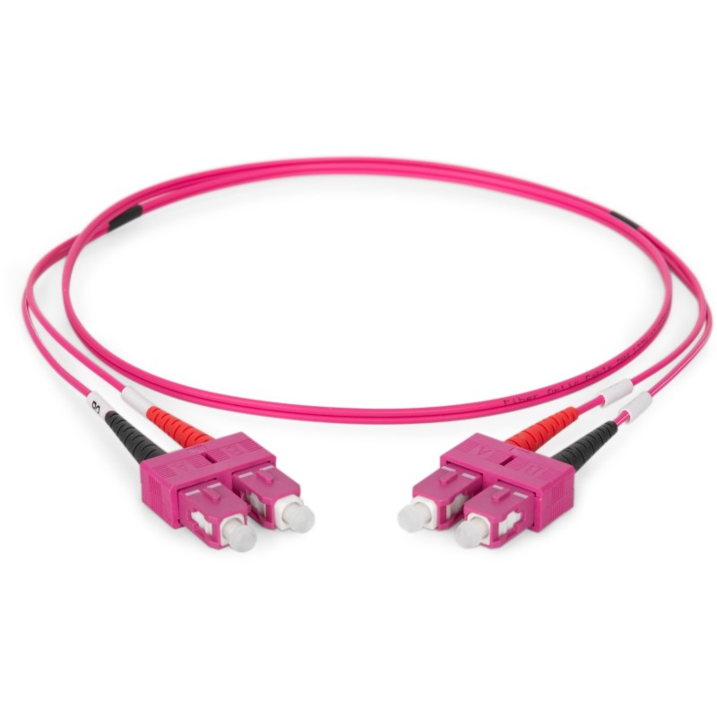 Buy DIGITUS LWL Patch Cable SC to SC - 1 m, Violet, OM4 Multimode in Cyprus, Nicosia, Limassol, Larnaka, Pafos
