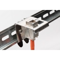 DIGITUS DIN Rail Adapter for 1 Keystone Module - Characteristics (Color: Silver, Material: Metal)