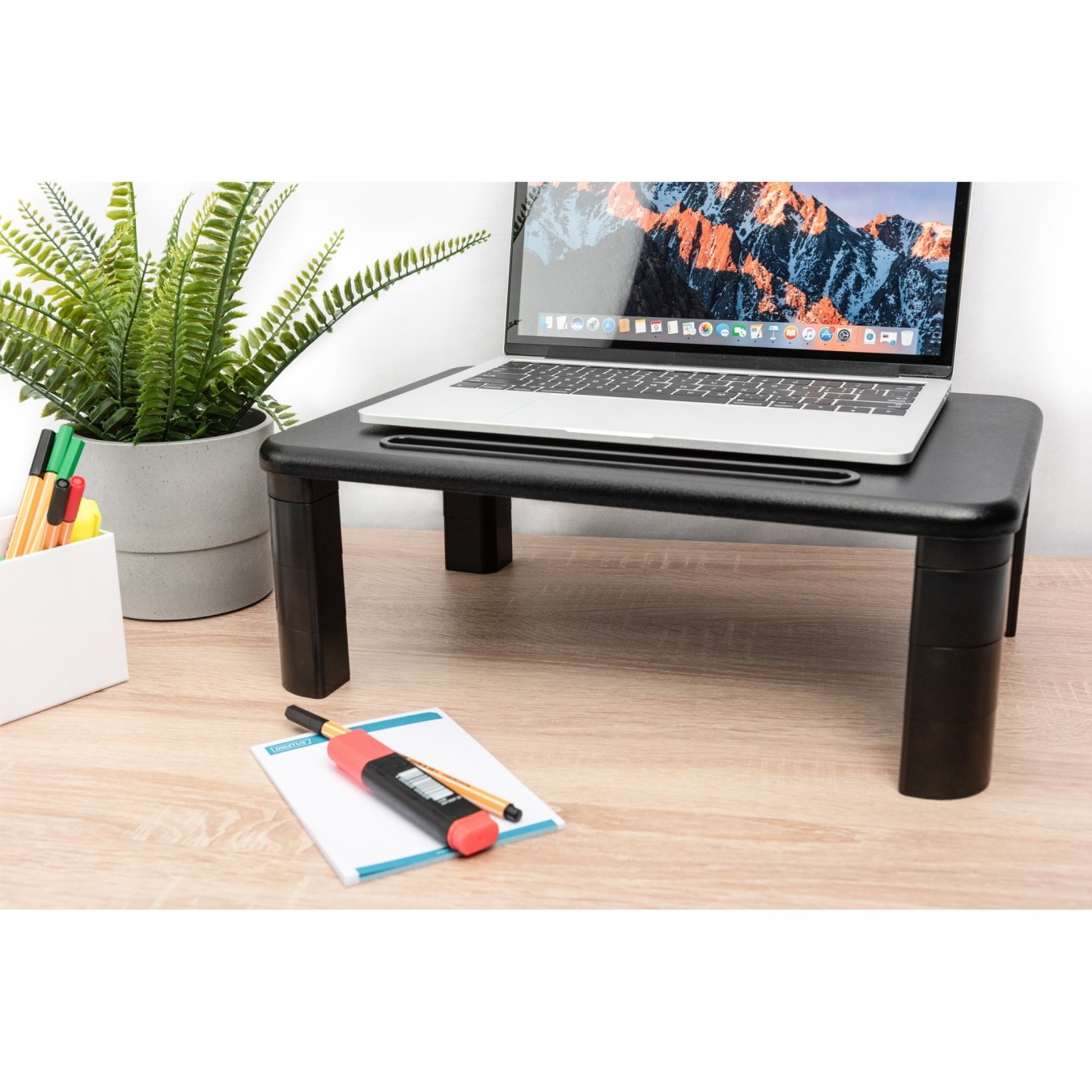 Digitus Height-Adjustable Monitor Riser - Black — Buy in Cyprus with Fast Delivery