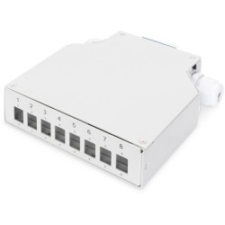 Buy DIGITUS DIN Rail Splice Box for 8 LC/DX Couplers - White in Cyprus, Nicosia, Limassol, Larnaka, Pafos