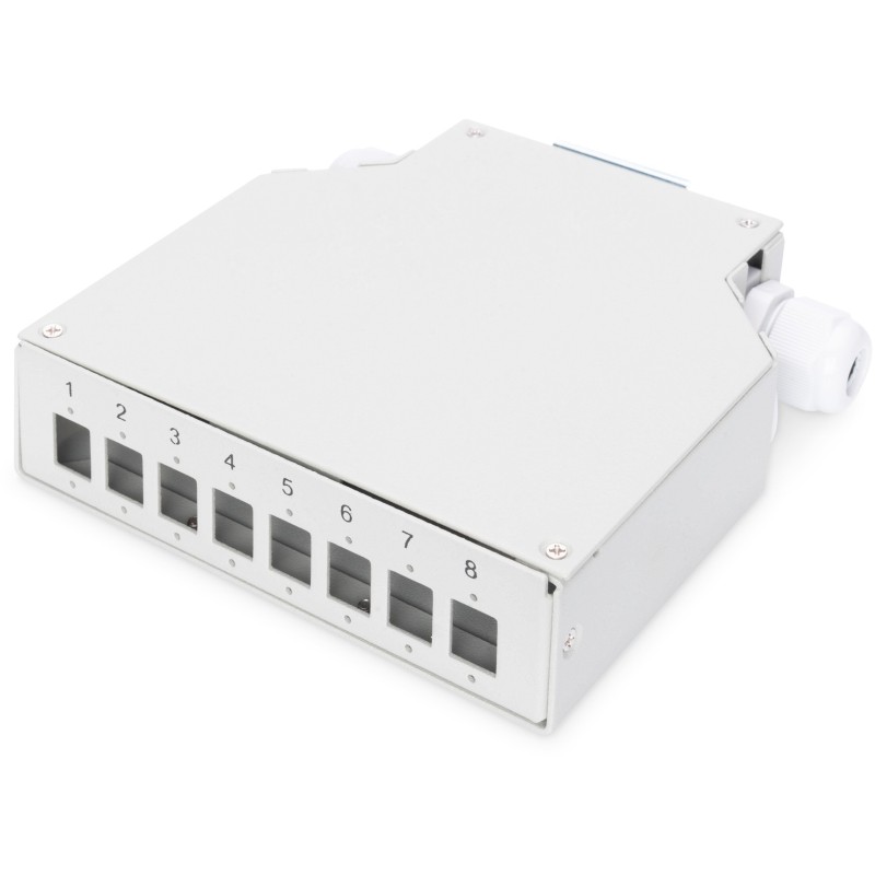 Buy DIGITUS DIN Rail Splice Box for 8 LC/DX Couplers - White in Cyprus, Nicosia, Limassol, Larnaka, Pafos