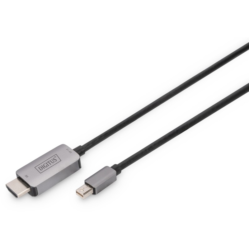 Buy DIGITUS DisplayPort to HDMI Mini DP Cable 8K 1 m - Black, Male/Male in Cyprus, Nicosia, Limassol, Larnaka, Pafos