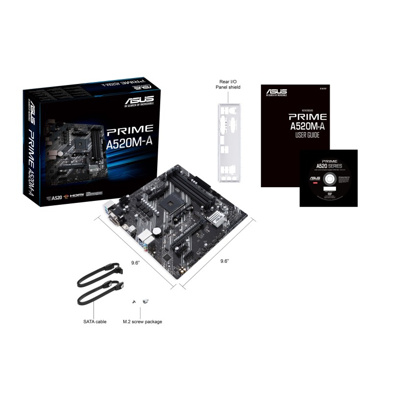 Buy ASUS PRIME A520M-A II CSM - AM4 micro-ATX Motherboard - A520 Chipset, DDR4, ... in Cyprus, Nicosia, Limassol, Larnaka, Pafos
