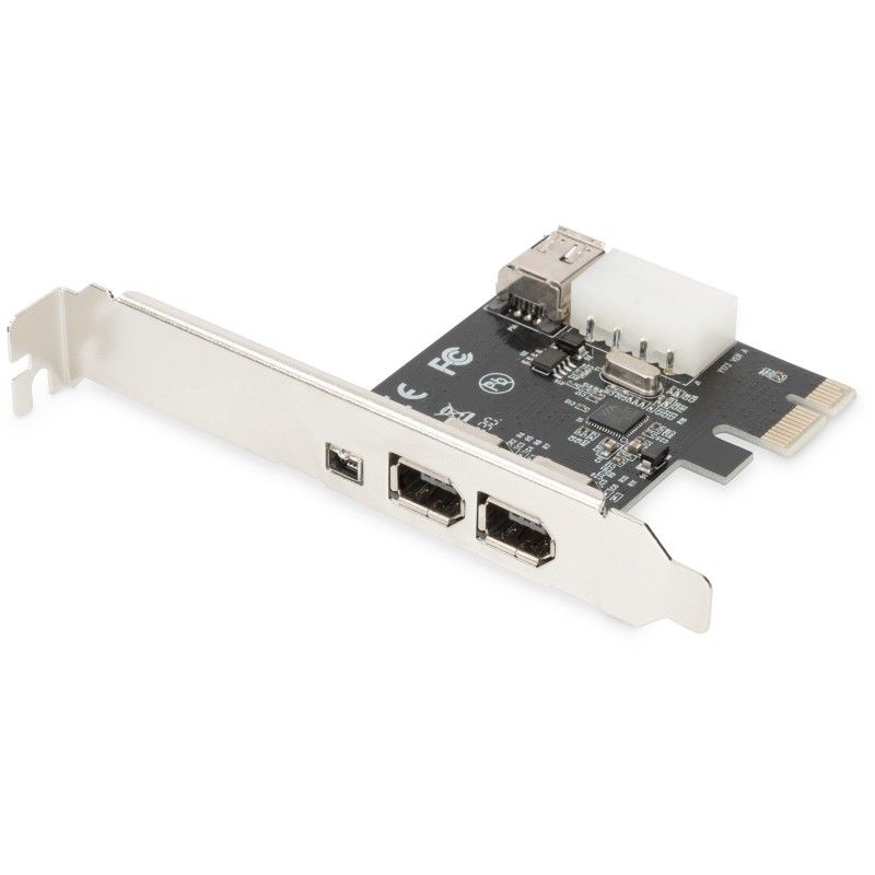 Buy DIGITUS PCIe FireWire 1394a Card - 2 External + 1 Internal Ports in Cyprus, Nicosia, Limassol, Larnaka, Pafos