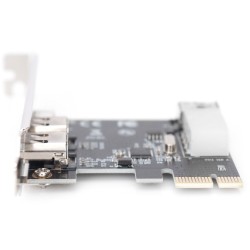 Buy DIGITUS PCIe FireWire 1394a Card - 2 External + 1 Internal Ports in Cyprus, Nicosia, Limassol, Larnaka, Pafos