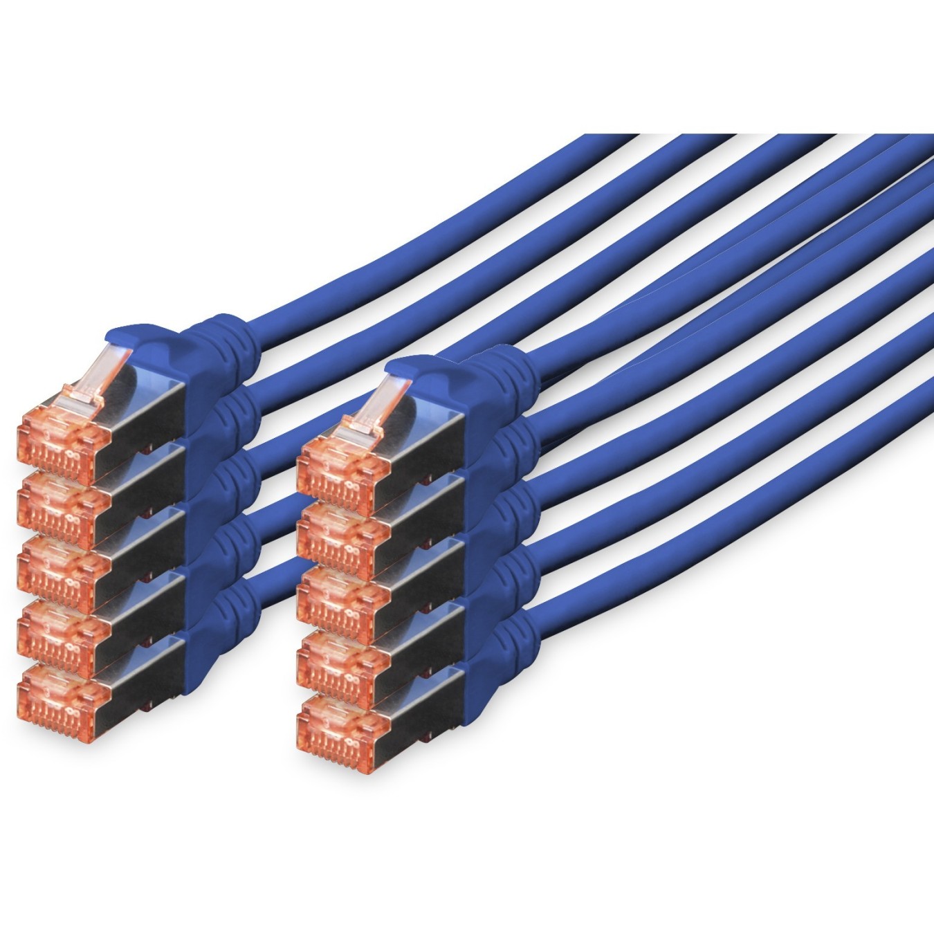 Digitus CAT6 S/FTP Patch Cable - (Blue, 3 m, 10 pcs) — Buy in Cyprus with Fast Delivery