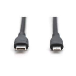 Buy DIGITUS USB 2.0 Cable Type-C to Lightning Silicone 1m MFI Black - (Color: Bl... in Cyprus, Nicosia, Limassol, Larnaka, Pafos