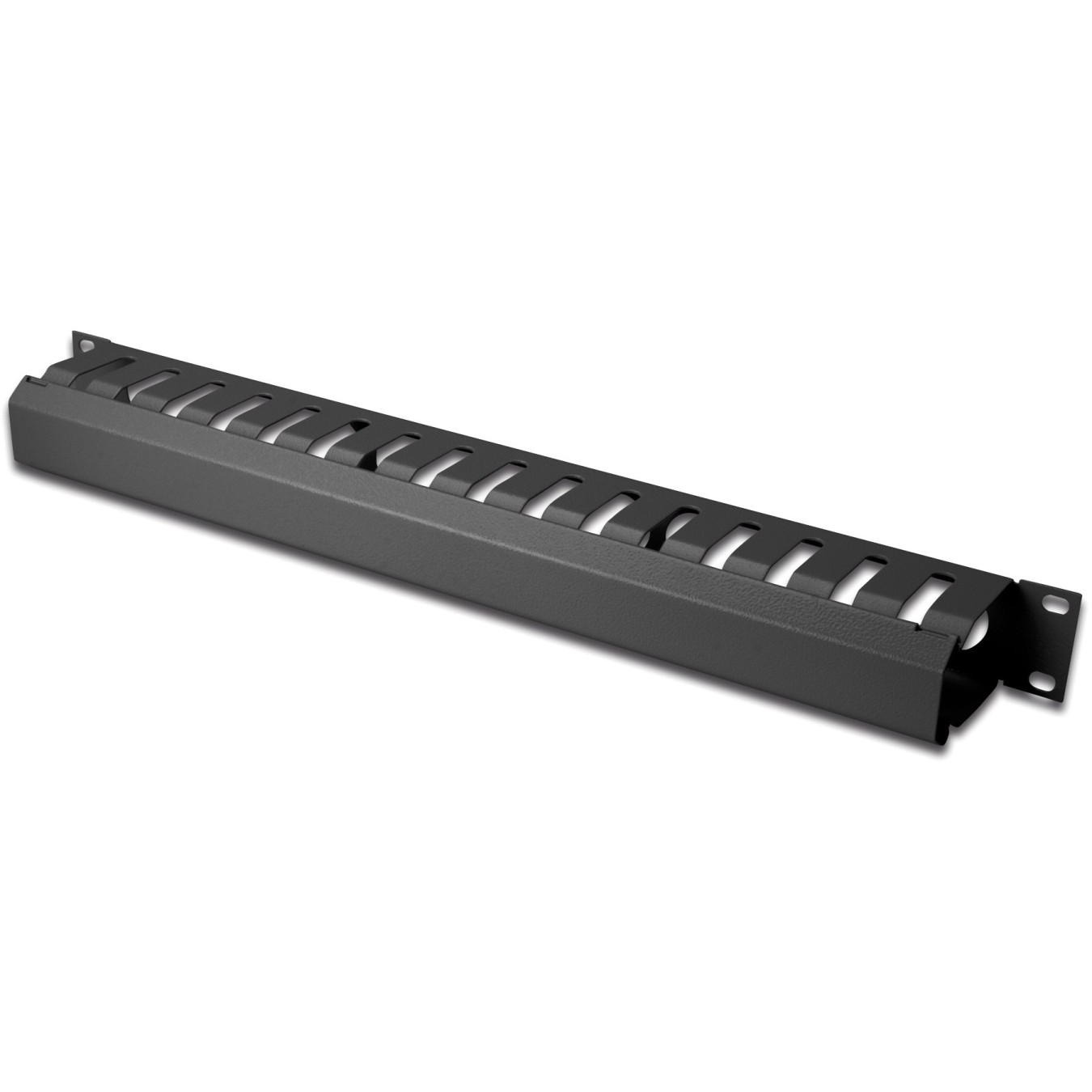 DIGITUS 1U Cable Management Panel with Detachable Back Panel - Black - 19" Rack Mount — Buy in Cyprus with Fast Delivery