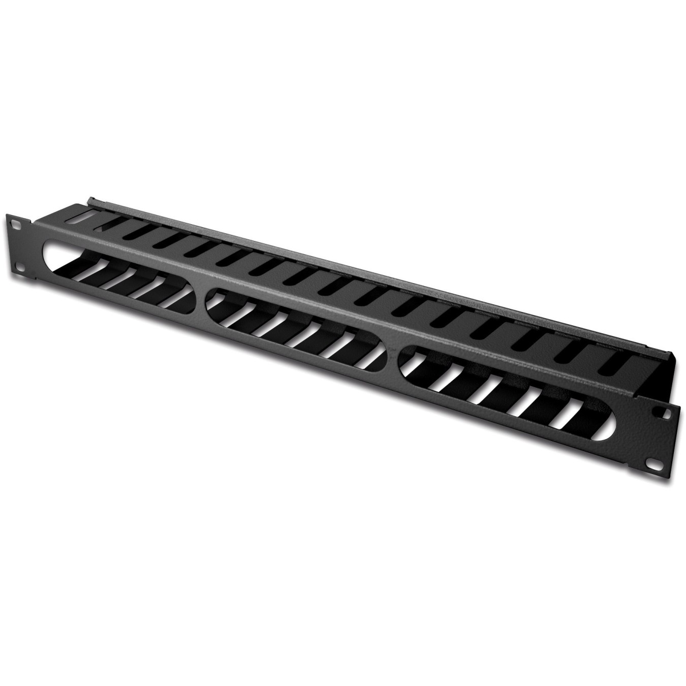 DIGITUS 1U Cable Management Panel with Detachable Back Panel - Black - 19" Rack Mount — Buy in Cyprus with Fast Delivery