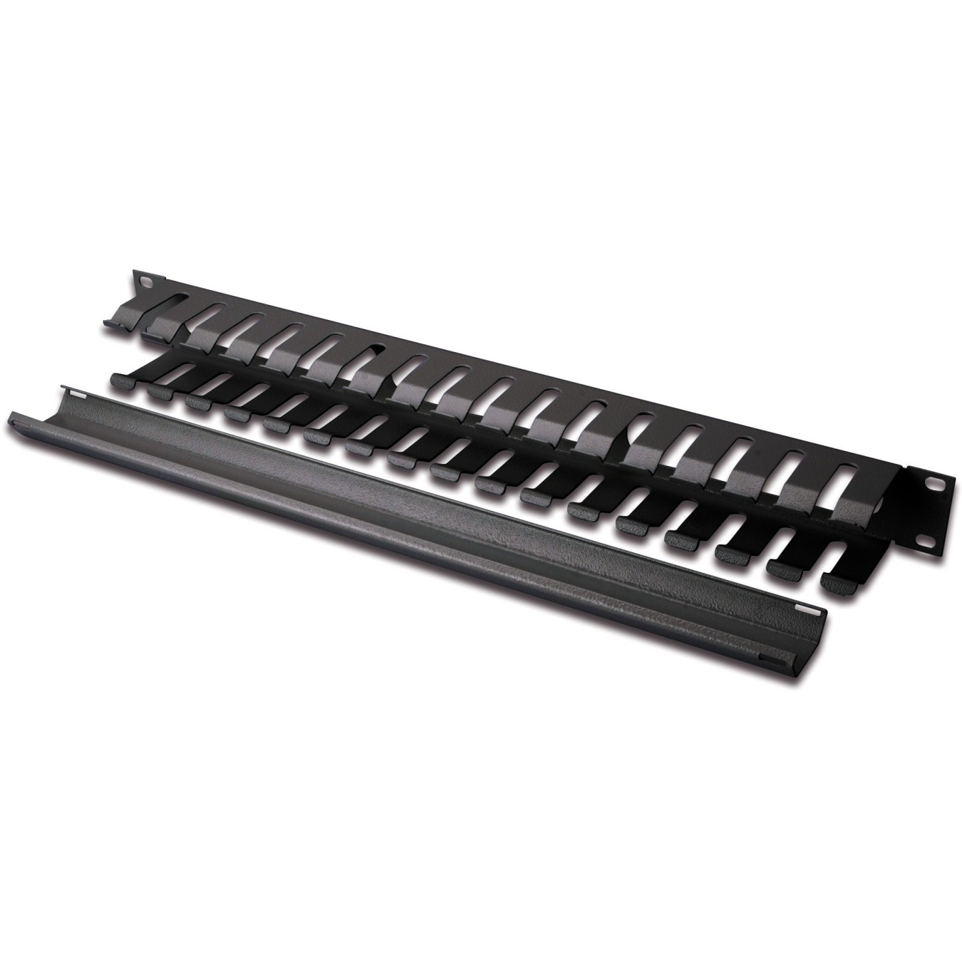 DIGITUS 1U Cable Management Panel with Detachable Back Panel - Black - 19" Rack Mount — Buy in Cyprus with Fast Delivery