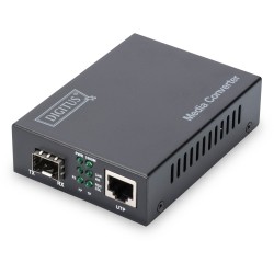 Buy DIGITUS Gigabit Media Converter RJ45 to SFP - Black - 1 Gbps, External Power in Cyprus, Nicosia, Limassol, Larnaka, Pafos