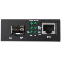 Buy DIGITUS Gigabit Media Converter RJ45 to SFP - Black - 1 Gbps, External Power in Cyprus, Nicosia, Limassol, Larnaka, Pafos