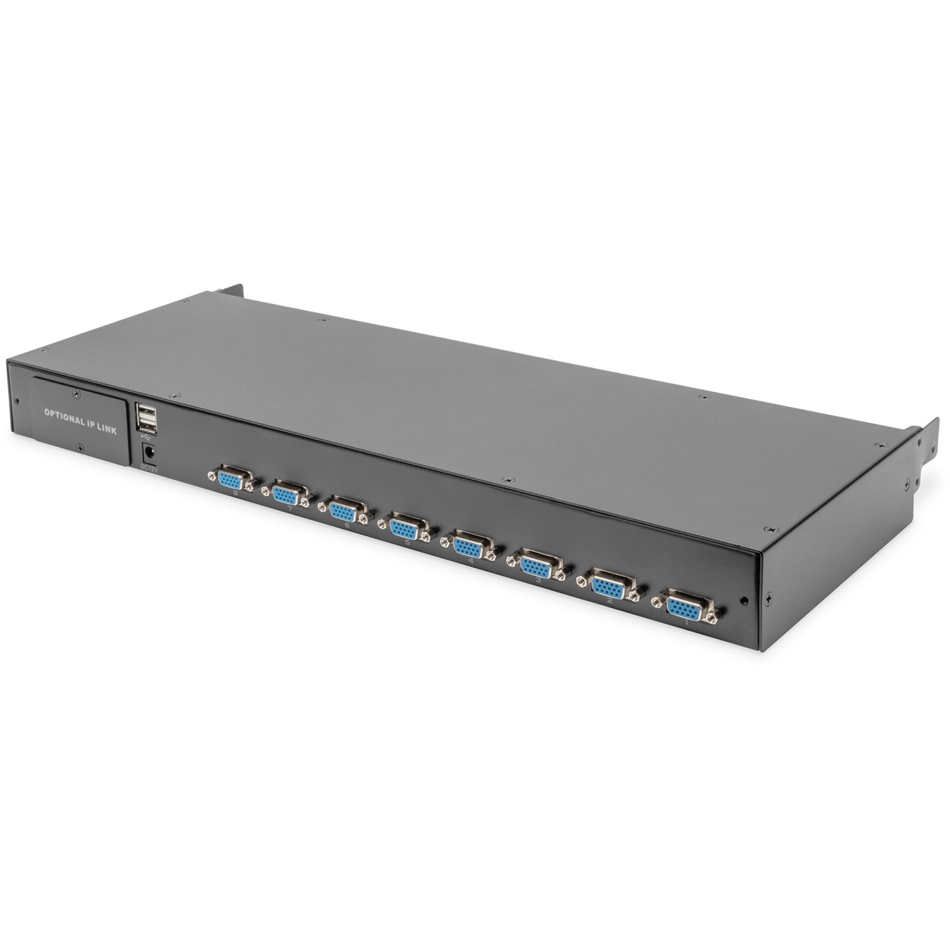 DIGITUS Modular Console 19'HD LCD, 8-port VGA KVM, German — Buy in Cyprus with Fast Delivery