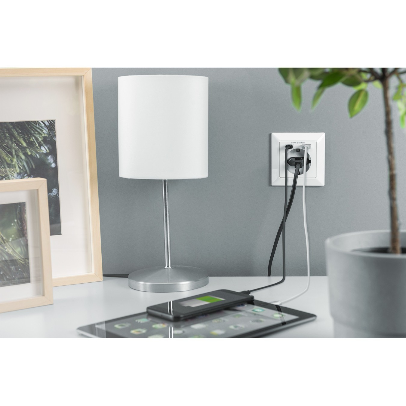 DIGITUS Safety Flush-Mount Socket USB-C + USB-A US - White — Buy in Cyprus with Fast Delivery