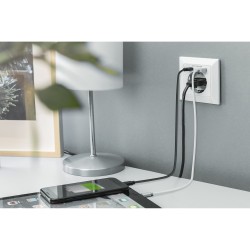 Buy DIGITUS Safety Flush-Mount Socket USB-C + USB-A US - White in Cyprus, Nicosia, Limassol, Larnaka, Pafos