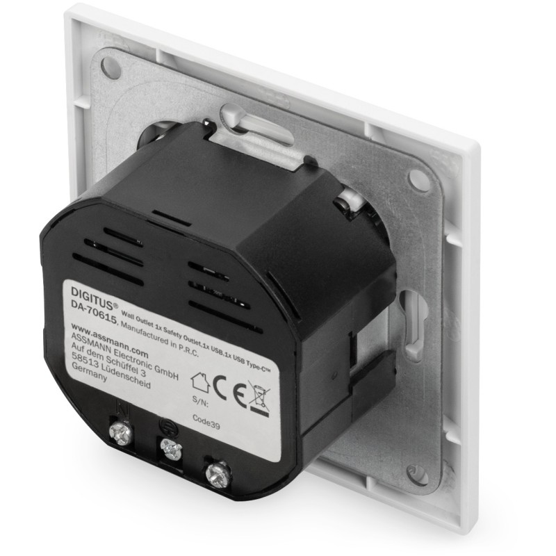 Buy DIGITUS Safety Flush-Mount Socket USB-C + USB-A US - White in Cyprus, Nicosia, Limassol, Larnaka, Pafos