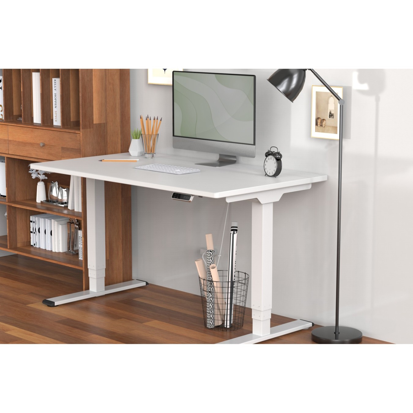 Digitus Electric Height-Adjustable Table Frame - Dual Motor, 2 Legs, White — Buy in Cyprus with Fast Delivery