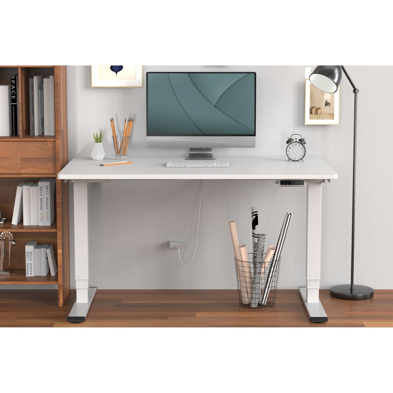 Digitus Electric Height-Adjustable Table Frame - Dual Motor, 2 Legs, White — Buy in Cyprus with Fast Delivery