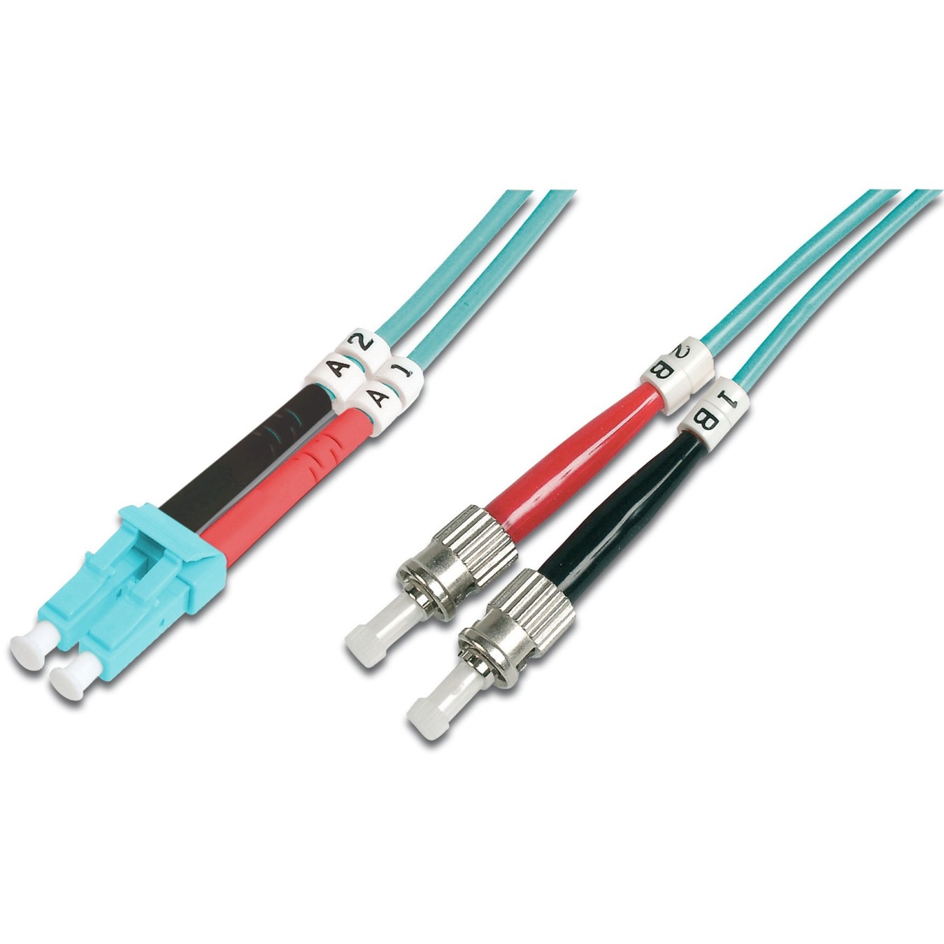 DIGITUS LWL Patchkabel LC to ST 10 m Multimode Duplex OM3 - Aqua — Buy in Cyprus with Fast Delivery