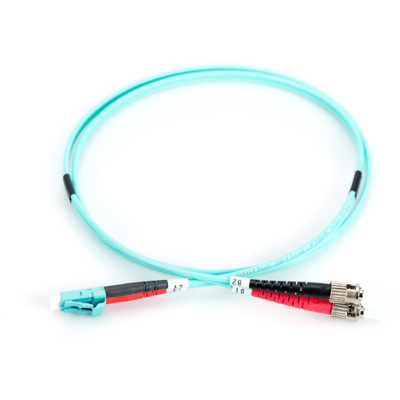 DIGITUS LWL Patchkabel LC to ST 10 m Multimode Duplex OM3 - Aqua — Buy in Cyprus with Fast Delivery