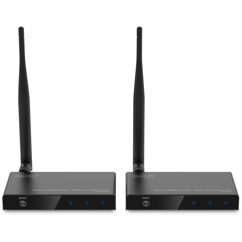 Buy DIGITUS Wireless HDMI Extender Splitter Set 100m.1x4 - (1x4 outputs, Full HD) in Cyprus, Nicosia, Limassol, Larnaka, Pafos