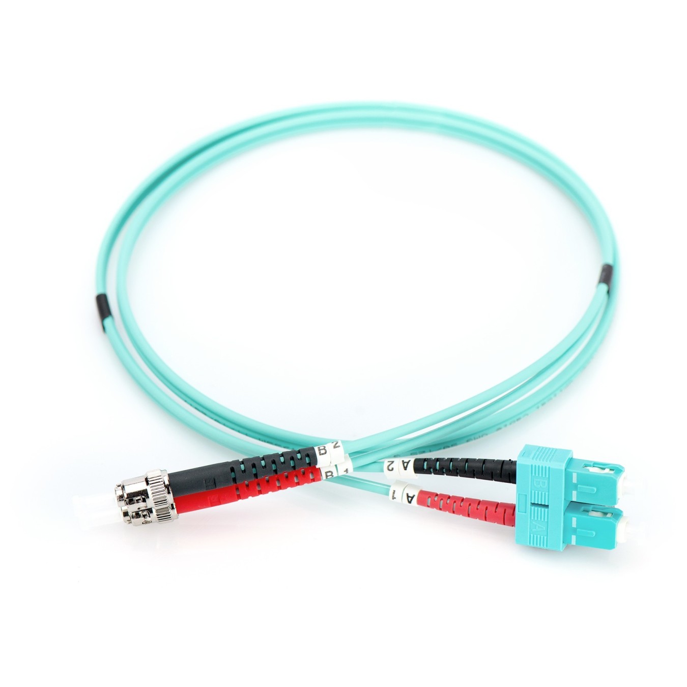 DIGITUS LWL Patch Cable ST to SC - OM3 Duplex Multimode - Aqua, 2.0 m — Buy in Cyprus with Fast Delivery