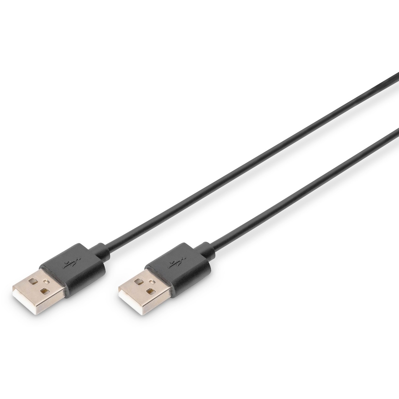 DIGITUS USB 2.0 A-A Cable - 1.8 m - Black Stainless Steel — Buy in Cyprus with Fast Delivery