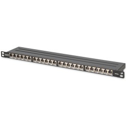 Buy DIGITUS Patchpanel 0.5U 24-Port Cat6a Shielded Black - Characteristics (Black) in Cyprus, Nicosia, Limassol, Larnaka, Pafos