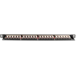 Buy DIGITUS Patchpanel 0.5U 24-Port Cat6a Shielded Black - Characteristics (Black) in Cyprus, Nicosia, Limassol, Larnaka, Pafos