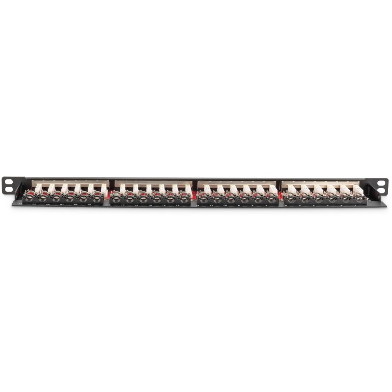 Buy DIGITUS Patchpanel 0.5U 24-Port Cat6a Shielded Black - Characteristics (Black) in Cyprus, Nicosia, Limassol, Larnaka, Pafos