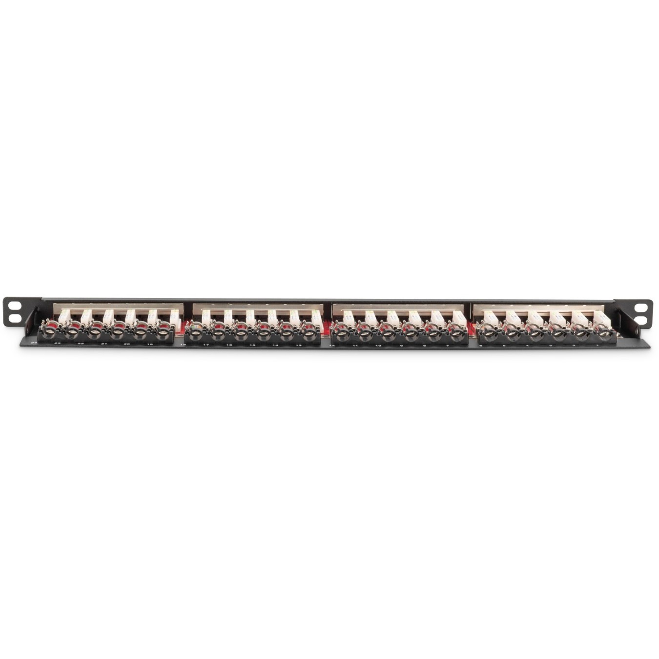 DIGITUS Patchpanel 0.5U 24-Port Cat6a Shielded Black - Characteristics (Black) — Buy in Cyprus with Fast Delivery