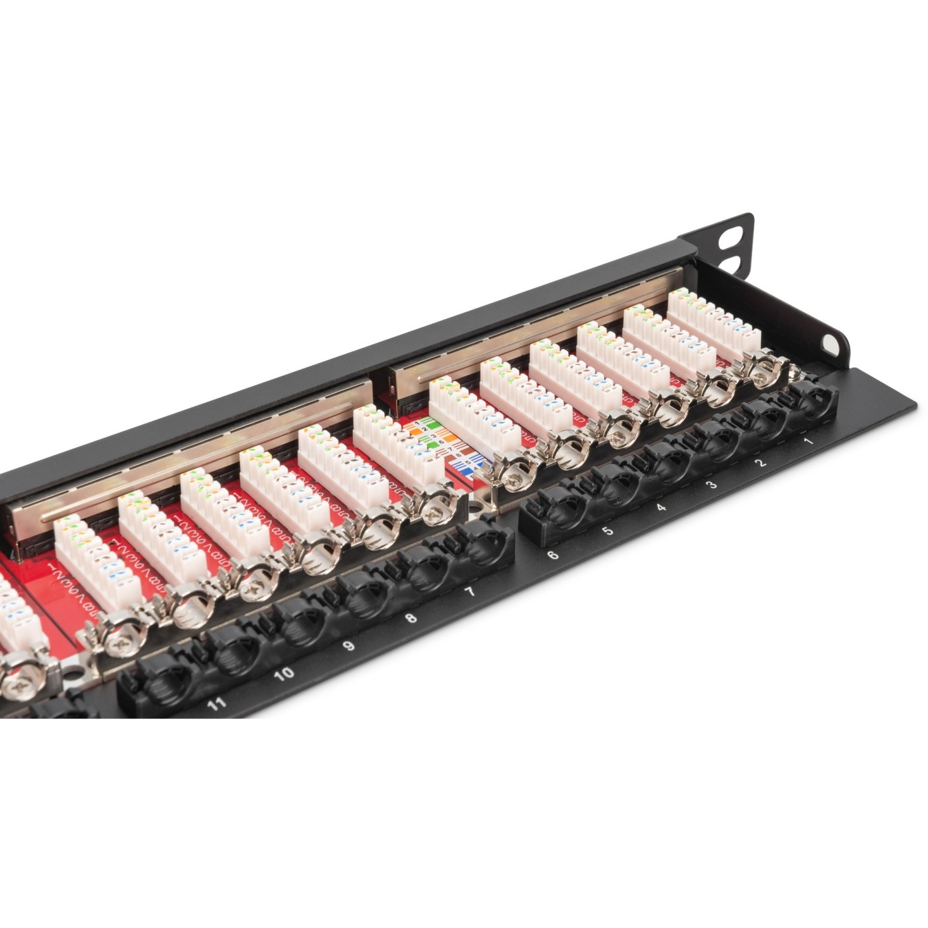 DIGITUS Patchpanel 0.5U 24-Port Cat6a Shielded Black - Characteristics (Black) — Buy in Cyprus with Fast Delivery