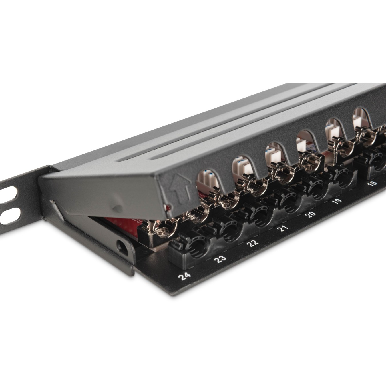 DIGITUS Patchpanel 0.5U 24-Port Cat6a Shielded Black - Characteristics (Black) — Buy in Cyprus with Fast Delivery