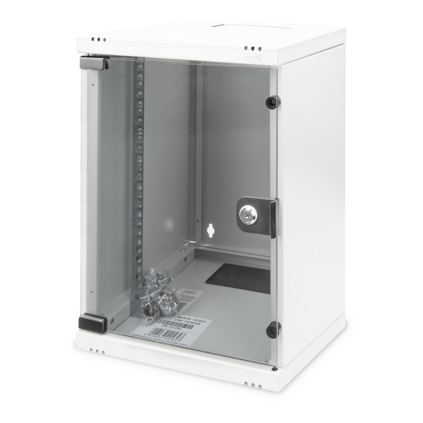 DIGITUS Compact Wall Cabinet 9U 254mm - Glass Door Gray — Buy in Cyprus with Fast Delivery