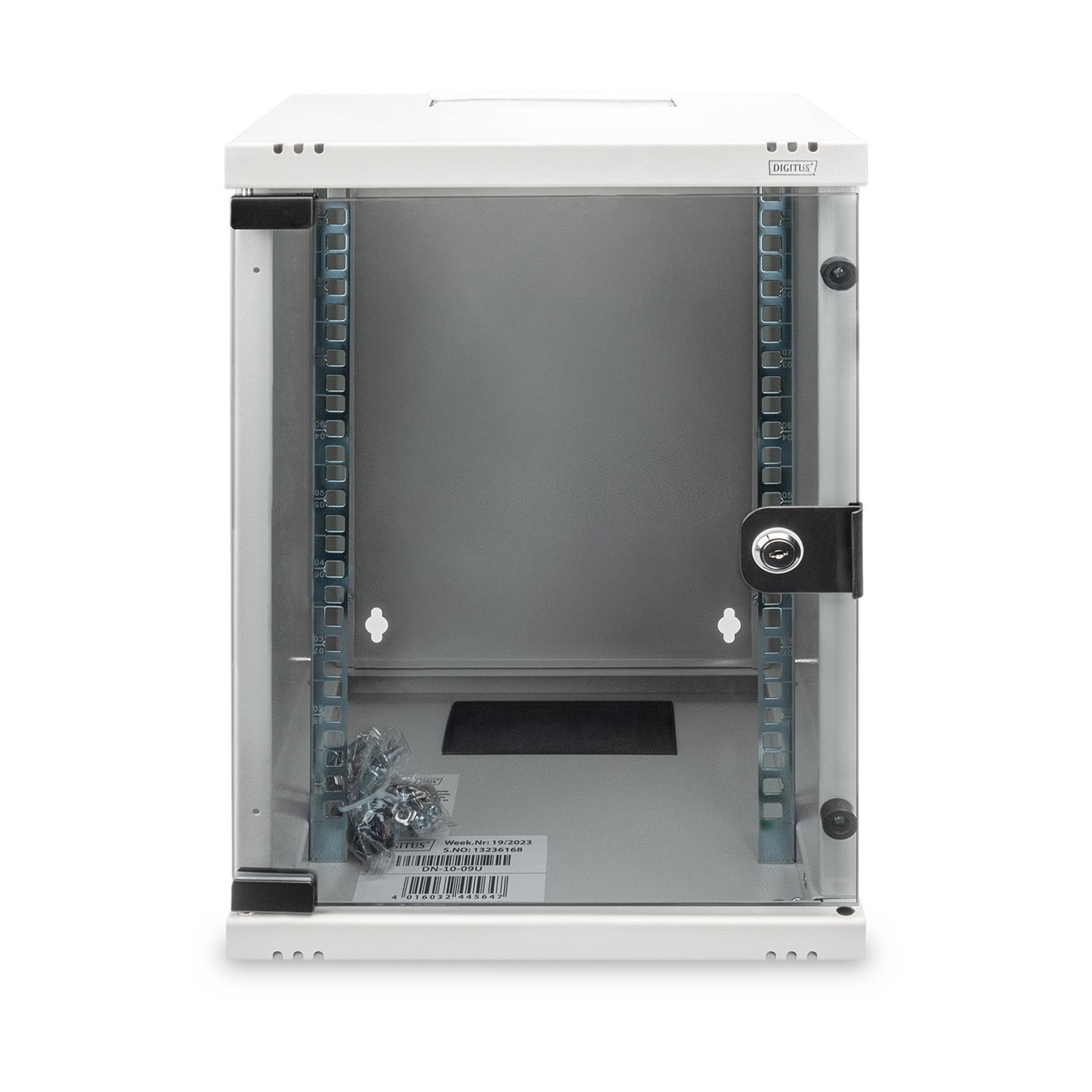 DIGITUS Compact Wall Cabinet 9U 254mm - Glass Door Gray — Buy in Cyprus with Fast Delivery
