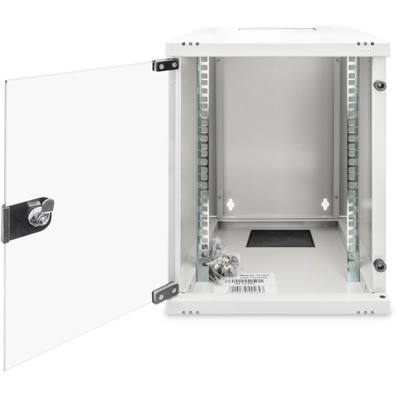 Buy DIGITUS Compact Wall Cabinet 9U 254mm - Glass Door Gray in Cyprus, Nicosia, Limassol, Larnaka, Pafos