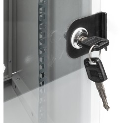 Buy DIGITUS Compact Wall Cabinet 9U 254mm - Glass Door Gray in Cyprus, Nicosia, Limassol, Larnaka, Pafos