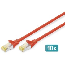 DIGITUS Cat6A S-FTP Patch Cable - 2m - Red - 10 pcs — Buy in Cyprus with Fast Delivery