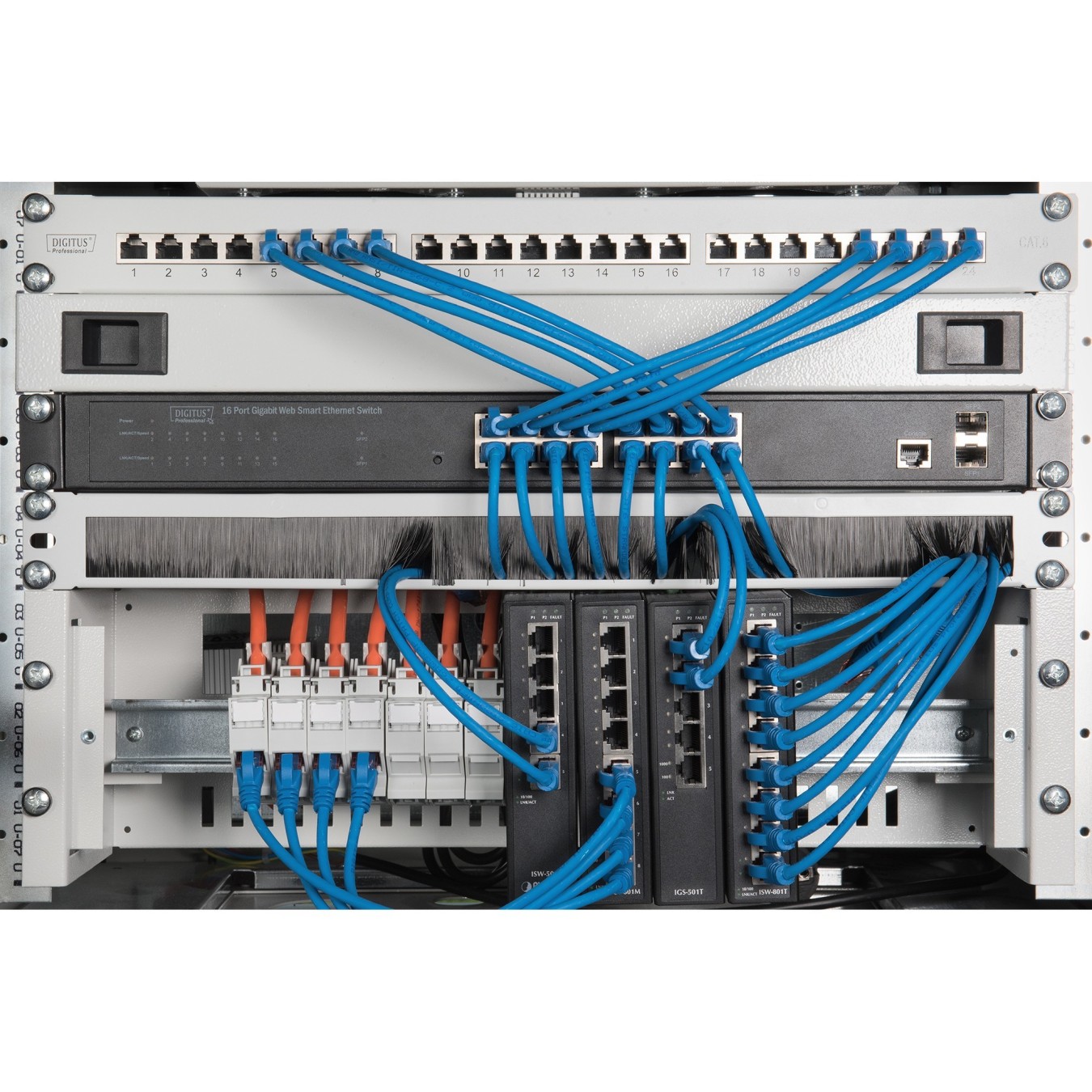 DIGITUS DIN Rail Holder 3U 19in (483mm) - Grey — Buy in Cyprus with Fast Delivery