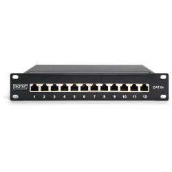 Buy DIGITUS Cat.6A Patch Panel Shielded, 12-Port, Black - Characteristics (Color... in Cyprus, Nicosia, Limassol, Larnaka, Pafos
