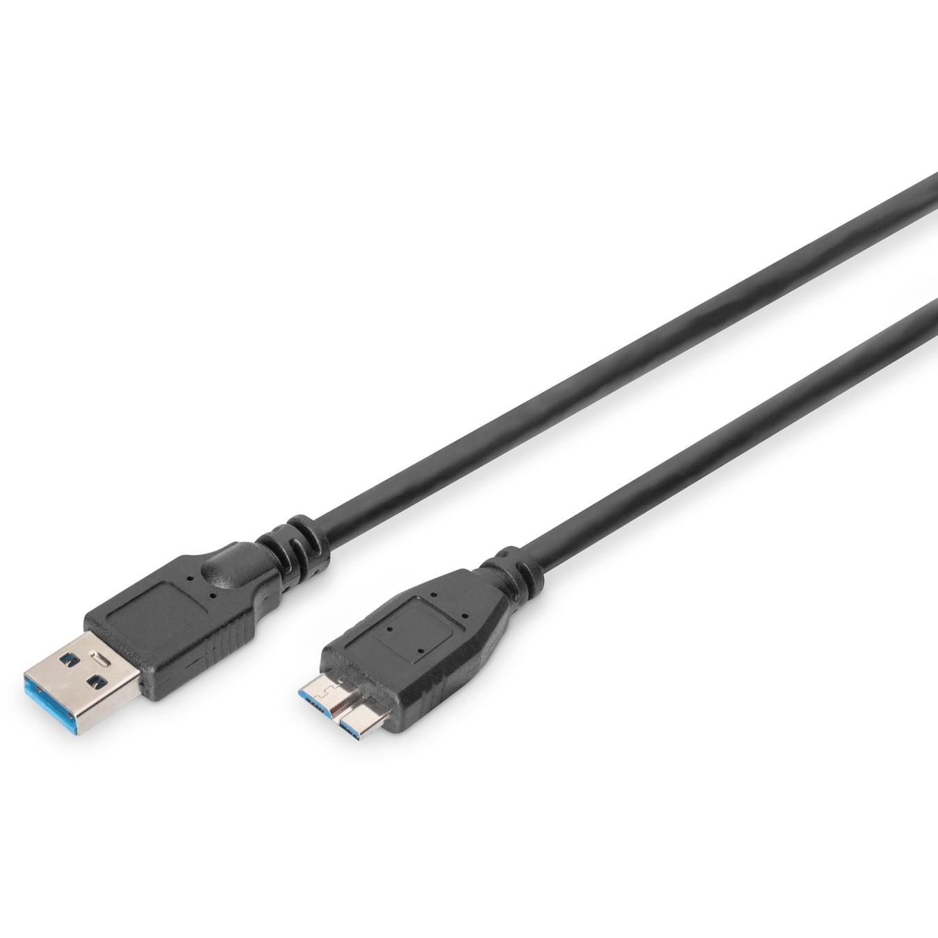 DIGITUS USB 3.0 A to Micro-B Cable - 1.0 m - Black, Stainless Steel Connectors — Buy in Cyprus with Fast Delivery