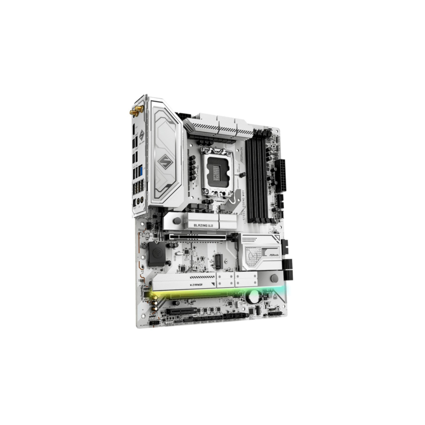 ASRock Z890 Steel Legend WiFi - LGA1851 ATX Motherboard - White, DDR5, 4x DIMM (256GB), Wi‑Fi 7, 2.5Gb LAN