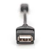 DIGITUS USB 2.0 OTG Adapter - Mini-B Male to USB-A Female - 0.2m - Black — Buy in Cyprus with Fast Delivery
