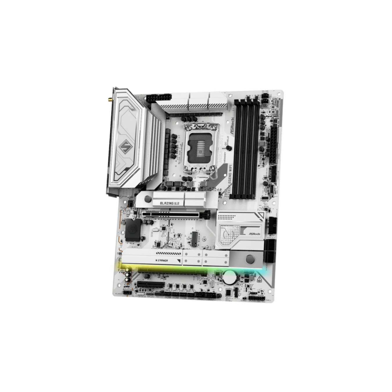 ASRock Z890 Steel Legend WiFi - LGA1851 ATX Motherboard - White, DDR5, 4x DIMM (256GB), Wi‑Fi 7, 2.5Gb LAN