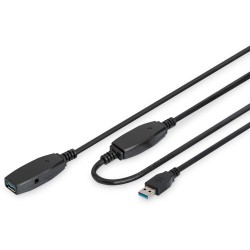 Buy DIGITUS USB 3.0 Active Extension Cable 10m - Black in Cyprus, Nicosia, Limassol, Larnaka, Pafos