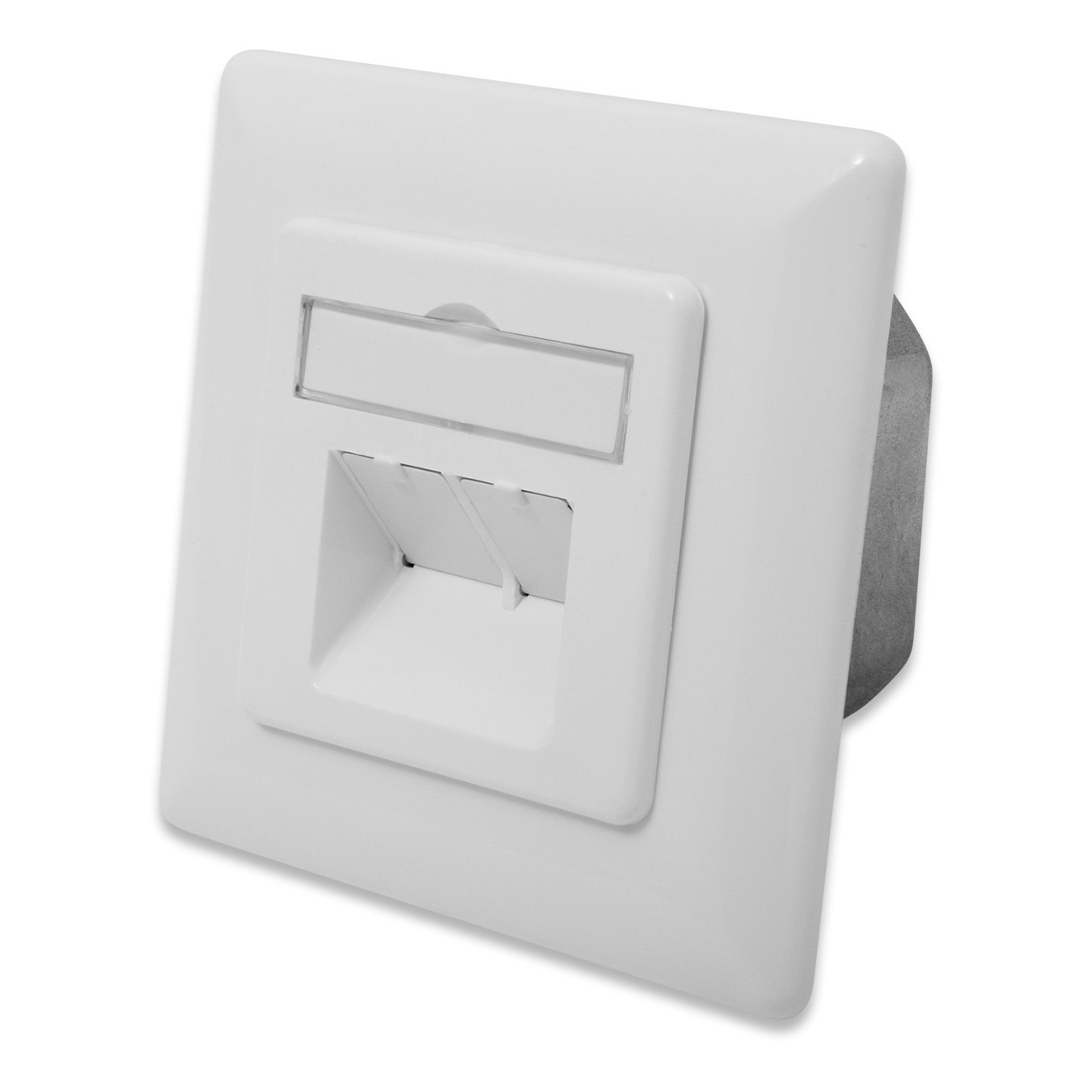 DIGITUS RJ45 Dose Cat6a 2xRJ45 Shielded Surface-Mount - Signal White — Buy in Cyprus with Fast Delivery