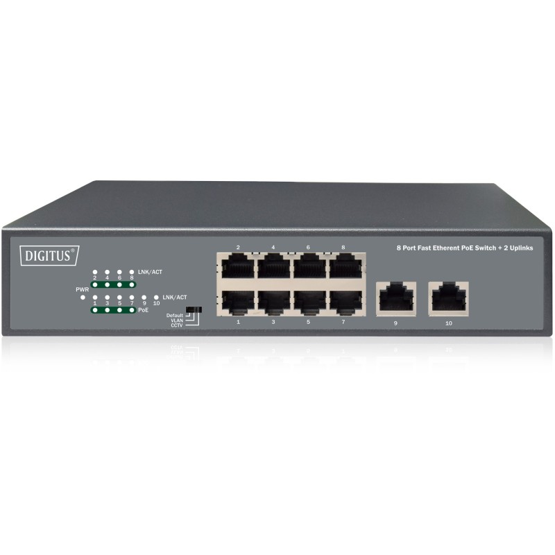 Buy Digitus Switch 8-Port 10/100 PoE Unmanaged - Black - 120W Budget in Cyprus, Nicosia, Limassol, Larnaka, Pafos