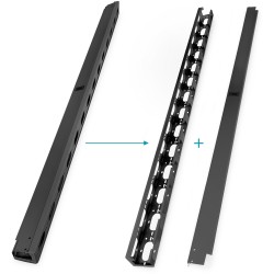 Buy Cable Management Panel for 42U Network & Server Cabinets - Black Steel - 2 pcs in Cyprus, Nicosia, Limassol, Larnaka, Pafos