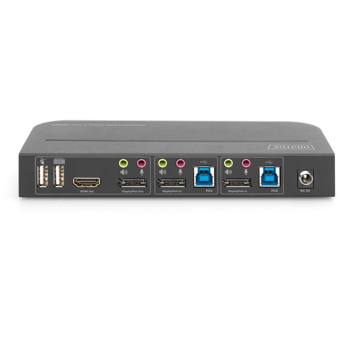 Digitus DS-12850 KVM-Switch - DS-12850 - 2-Port, 4K@60Hz, 2x DP to 1x HDMI — Buy in Cyprus with Fast Delivery