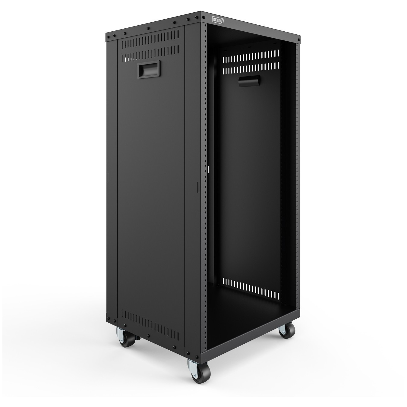 DIGITUS Universal 19-Inch Equipment Rack with Castors - 21HE - Black, Freestanding, 21U — Buy in Cyprus with Fast Delivery